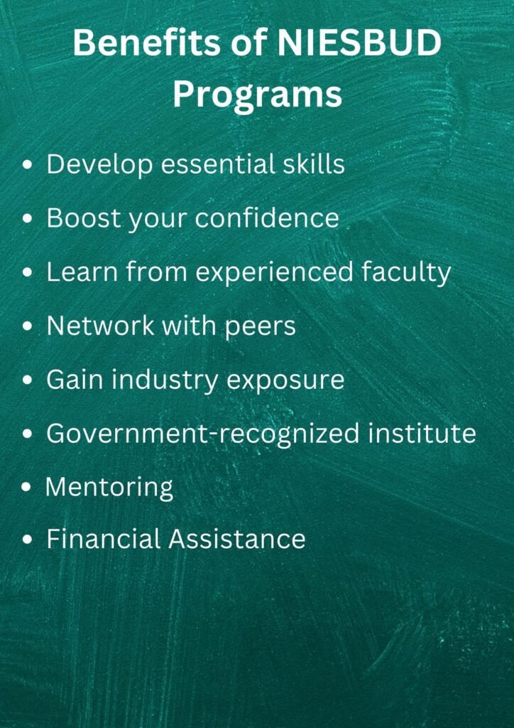 Benefits of NIESBUD Programs