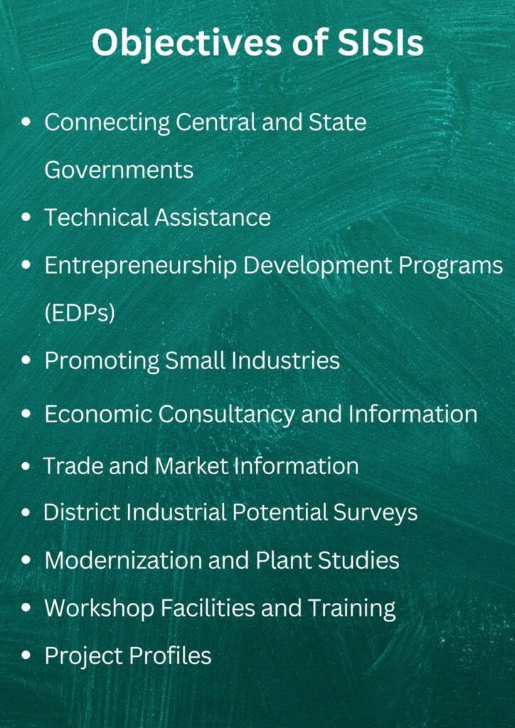 Objectives of SISIs Objectives of Small Industries Service Institutes (SISIs)