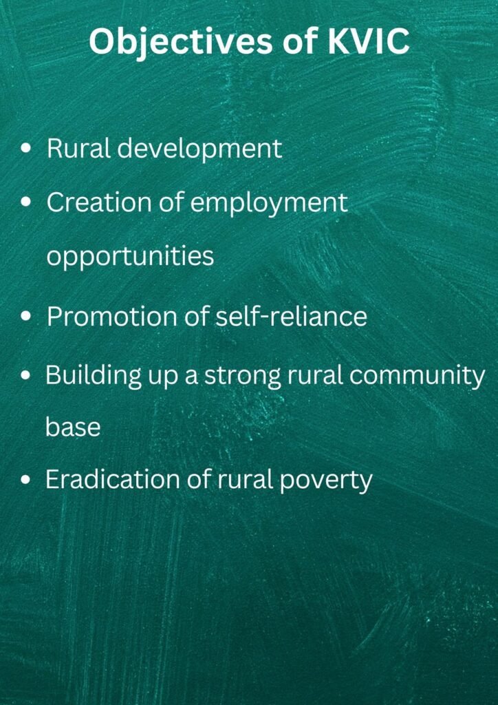 objectives of KVIC Objectives of KVIC