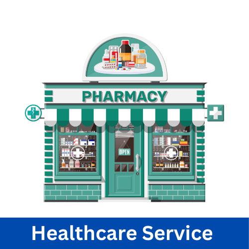 Small Business Ideas in a Village Basic medical store in a rural area offering essential healthcare products and first aid kits.