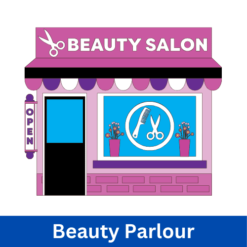 Small Business Ideas in a Village Village beauty parlor providing haircuts, styling, and beauty treatments.